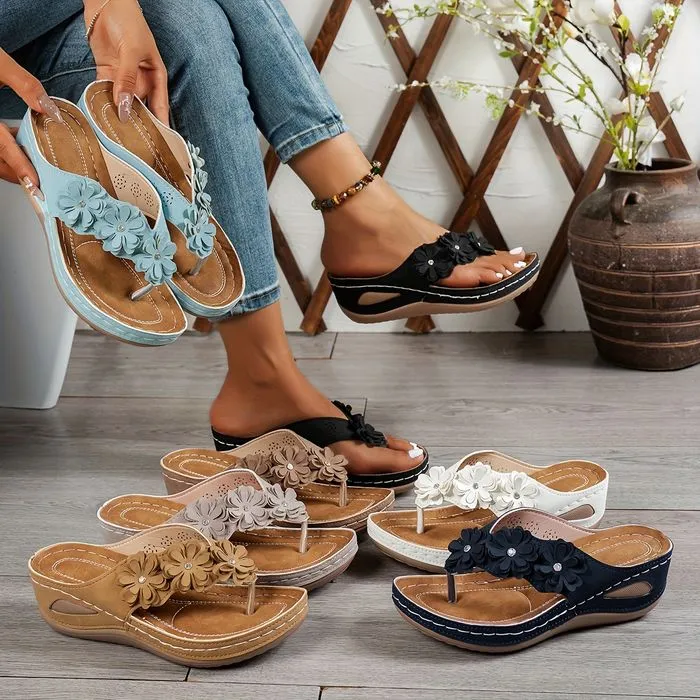 🔥Best Seller-Last Day Sale 60% OFF🔥Women's orthopedic flip-flops, suitable for all seasons, comfortable and breathable.